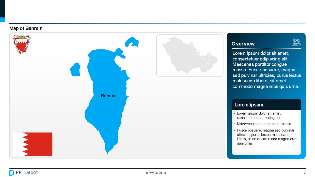 GCC (Gulf Cooperation Council) Country Maps PPT Slide 3