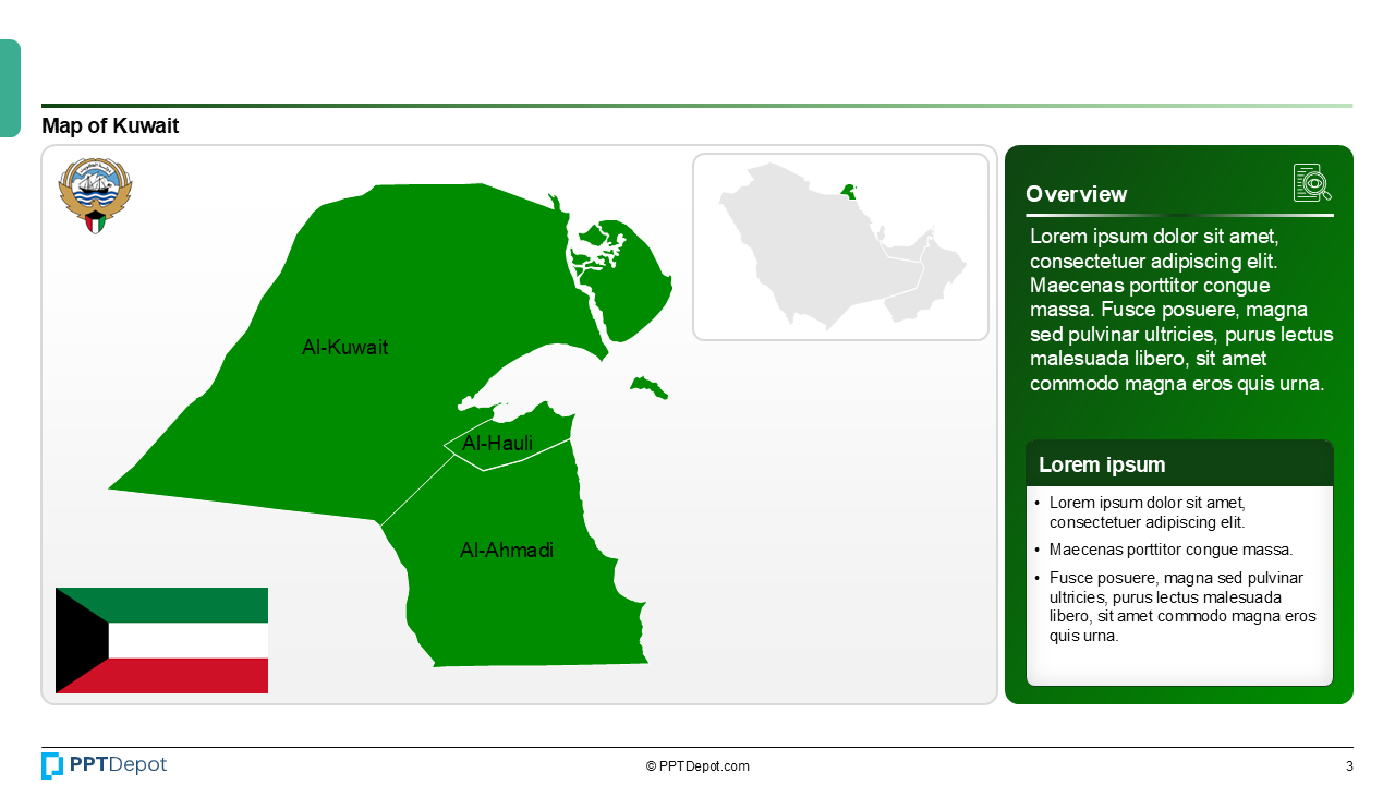 GCC (Gulf Cooperation Council) Country Maps PPT Slide 4