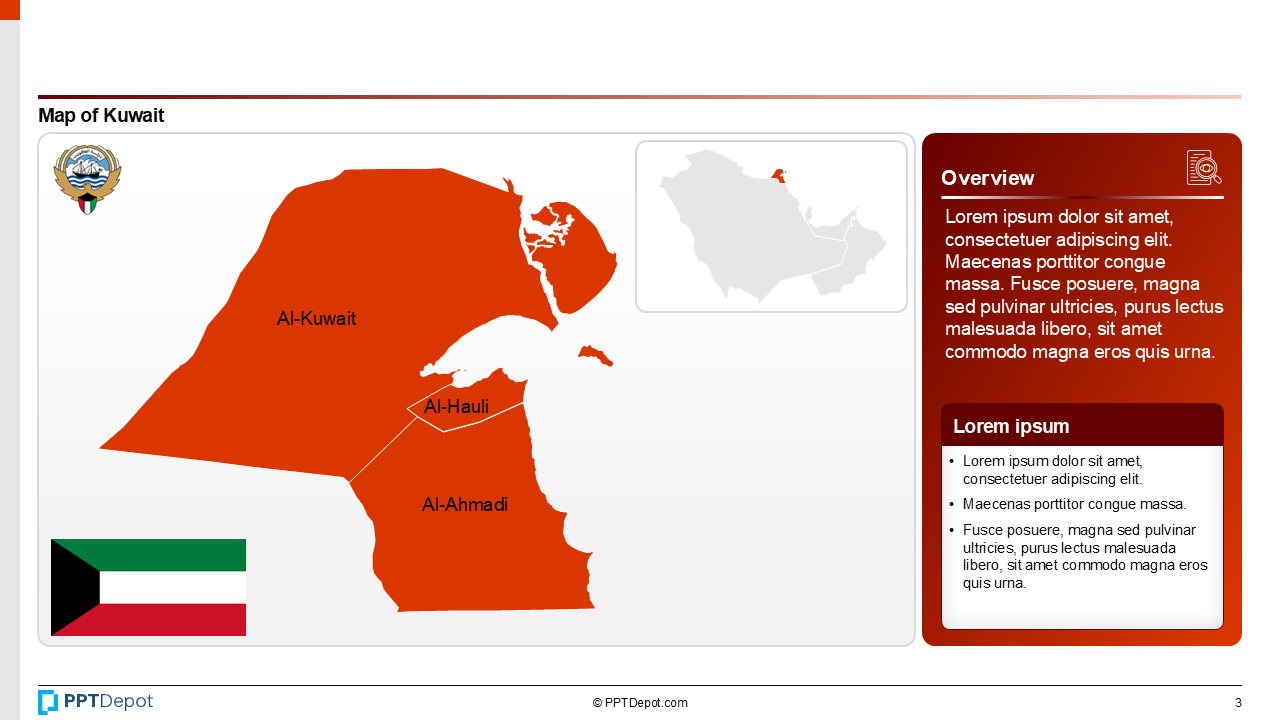 GCC (Gulf Cooperation Council) Country Maps PPT Slide 4