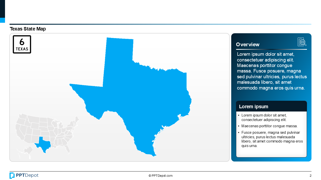 Map Series: Texas PPT Map PPT Slide 3