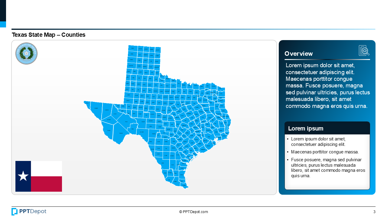 Map Series: Texas PPT Map PPT Slide 4