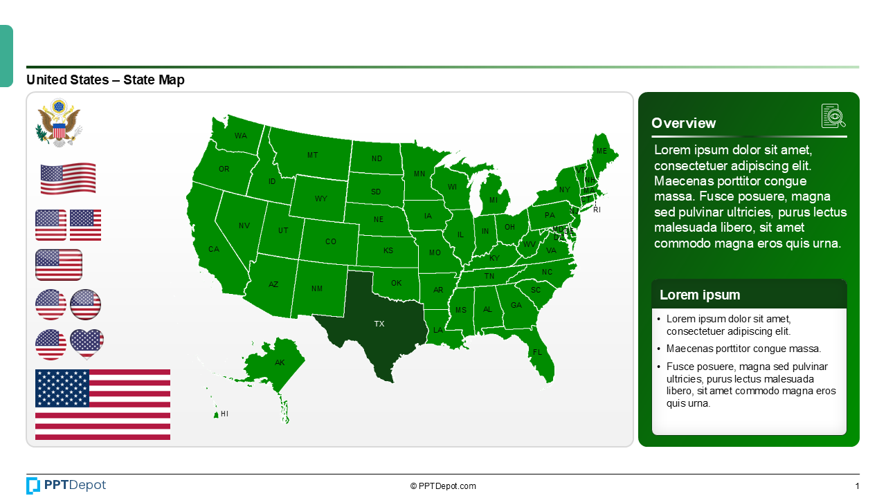 Map Series: Texas PPT Map PPT Slide 2