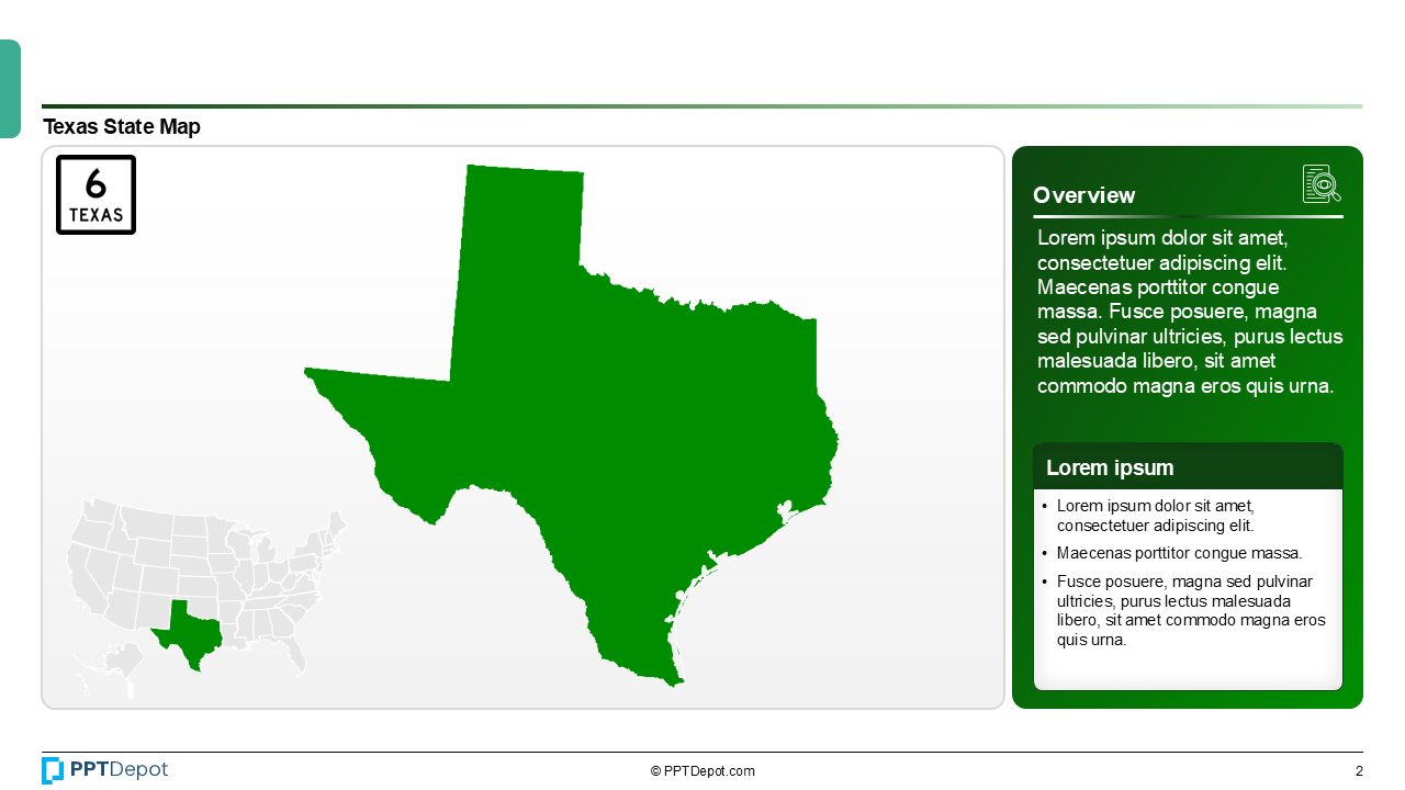 Map Series: Texas PPT Map PPT Slide 3