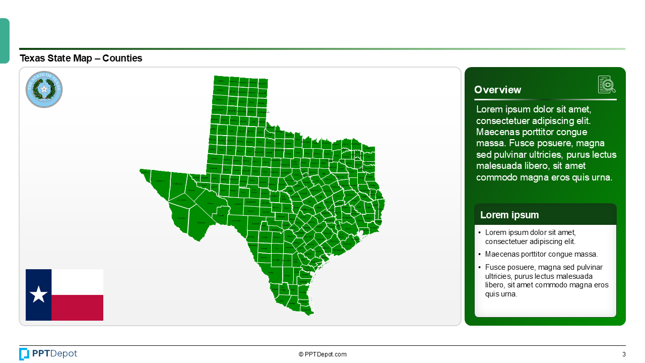 Map Series: Texas PPT Map PPT Slide 4