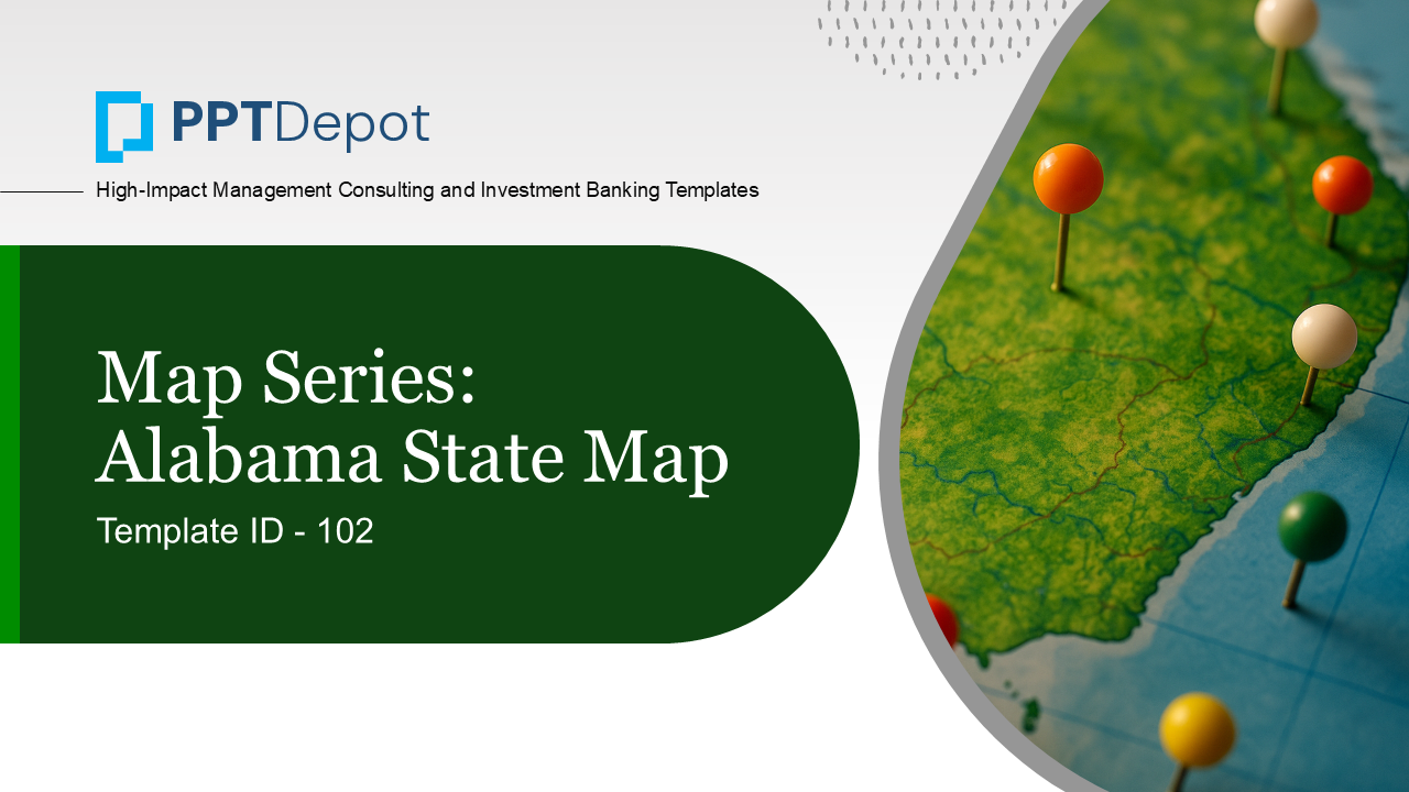 Map Series: Alabama PPT Map PPT Slide 1
