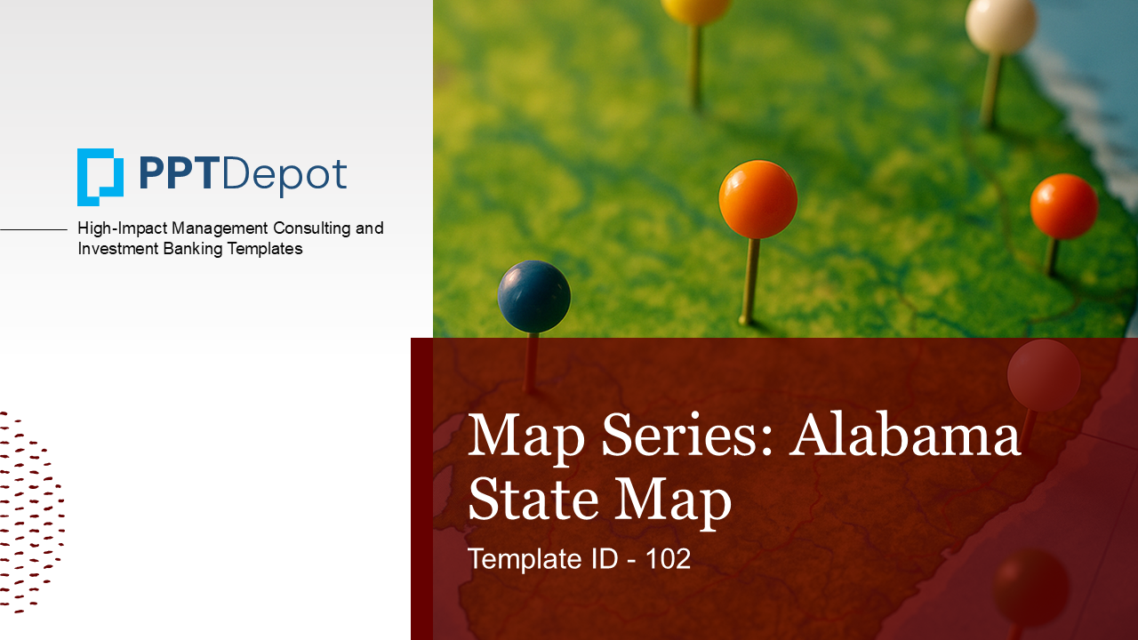 Map Series: Alabama PPT Map PPT Slide 1