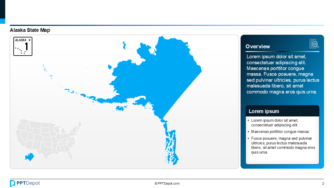 Map Series: Alaska PPT Map PPT Slide 3