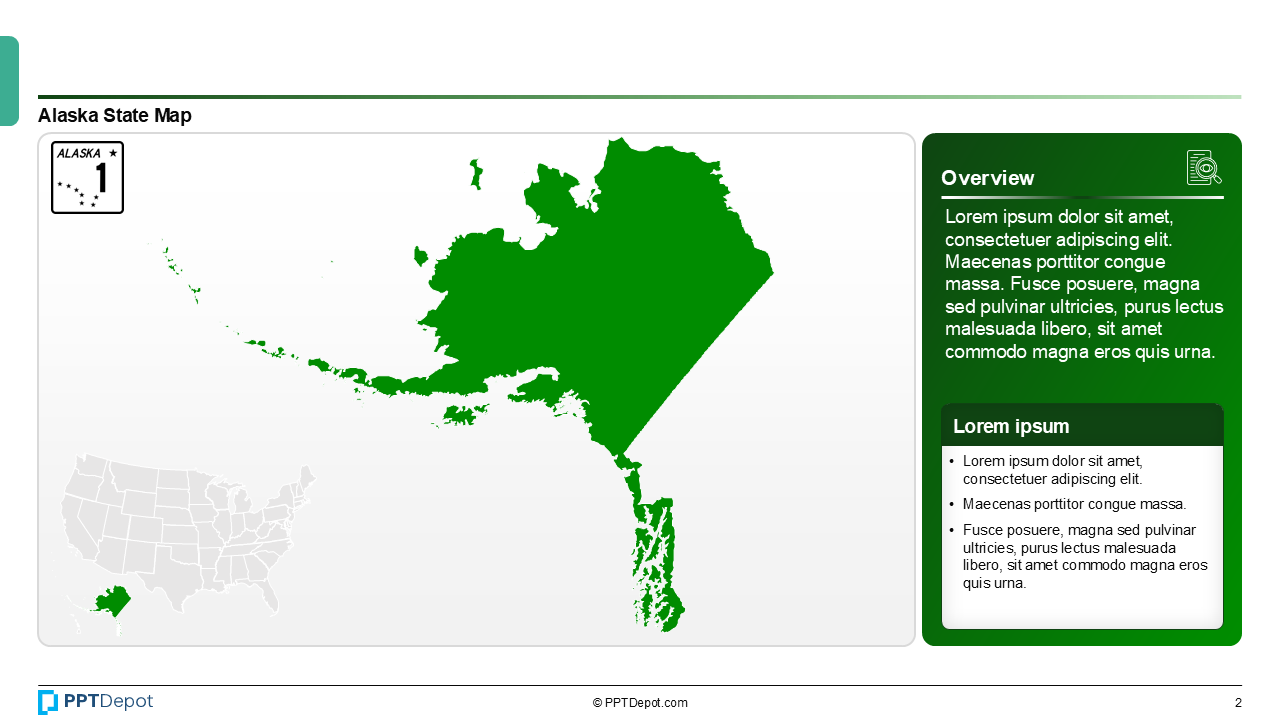 Map Series: Alaska PPT Map PPT Slide 3