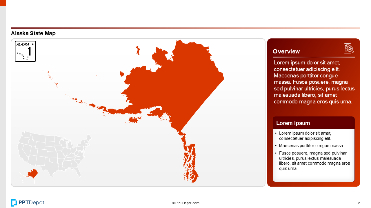 Map Series: Alaska PPT Map PPT Slide 3