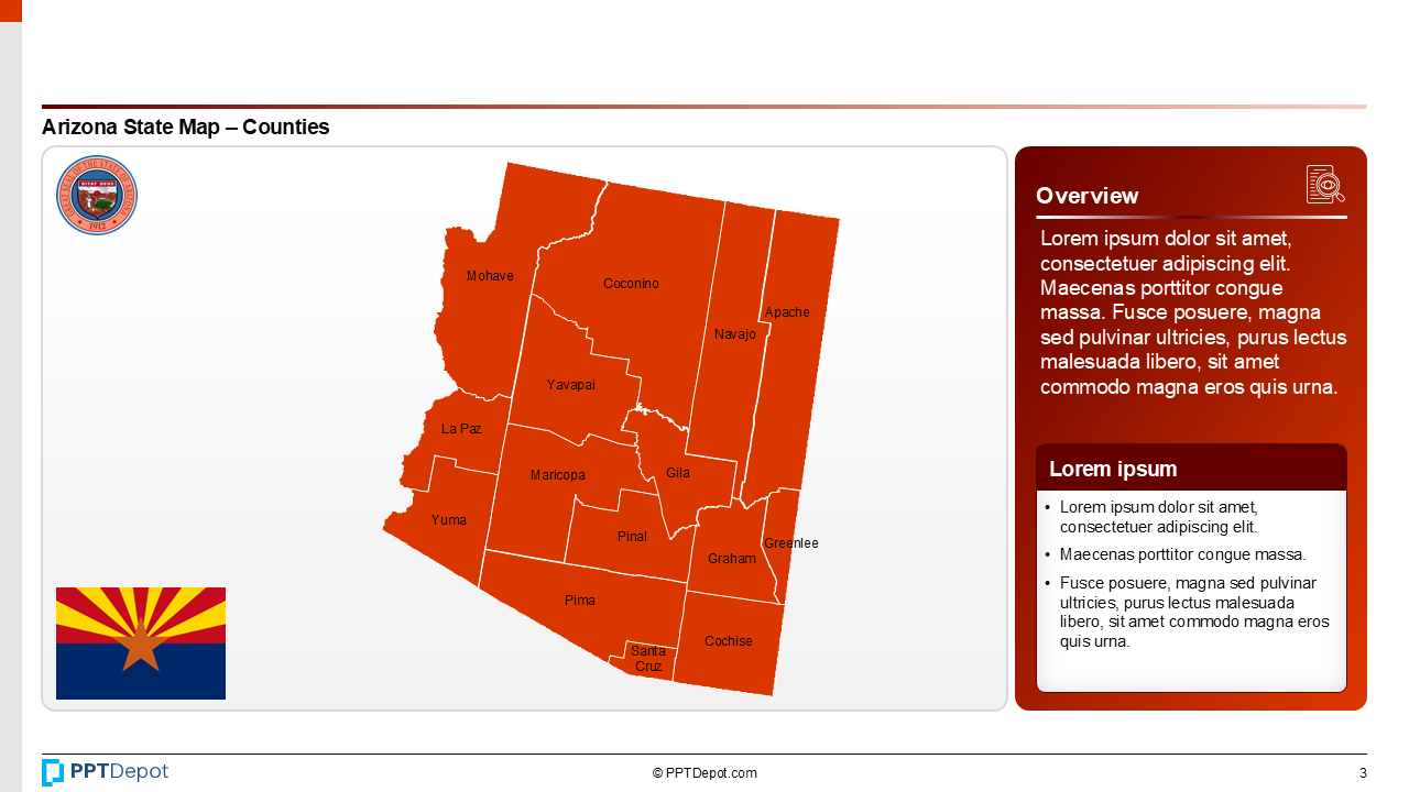 Map Series: Arizona PPT Map PPT Slide 4