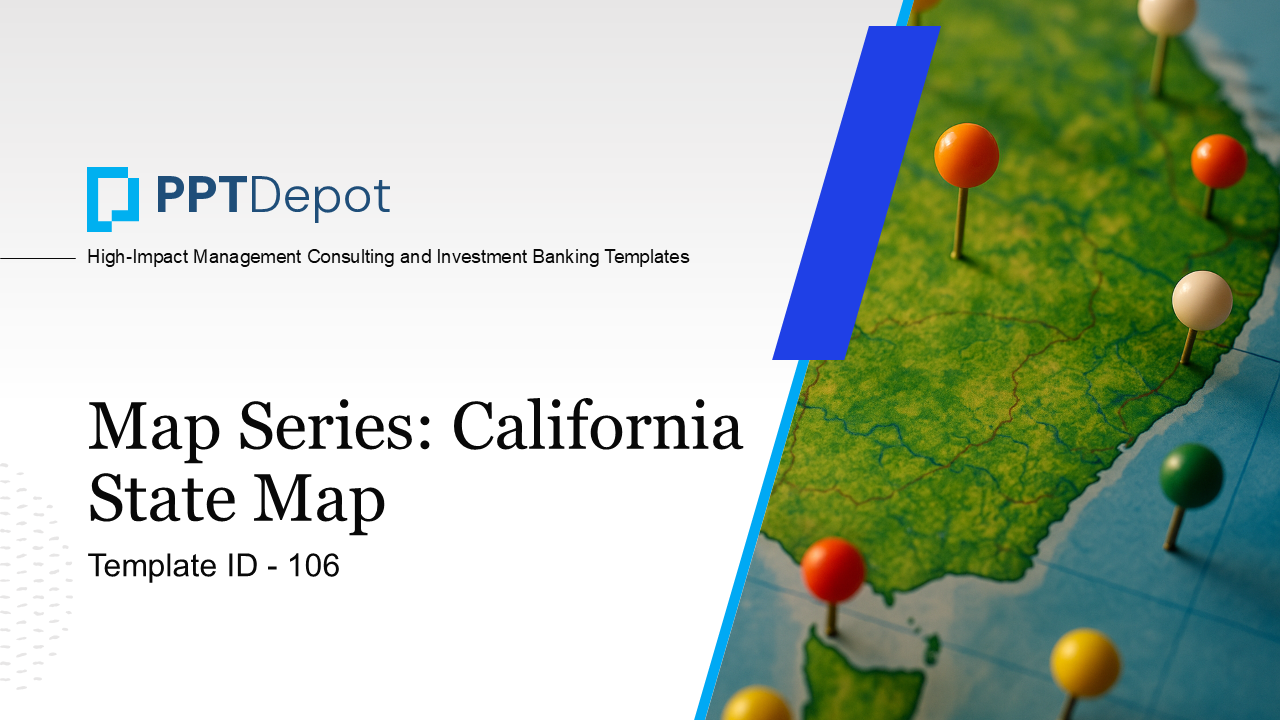Map Series: California PPT Map PPT Slide 1