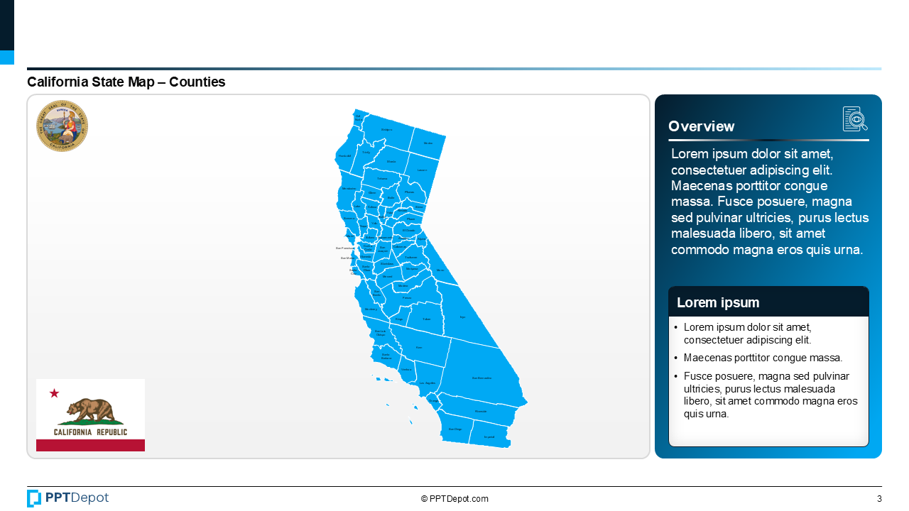 Map Series: California PPT Map PPT Slide 4