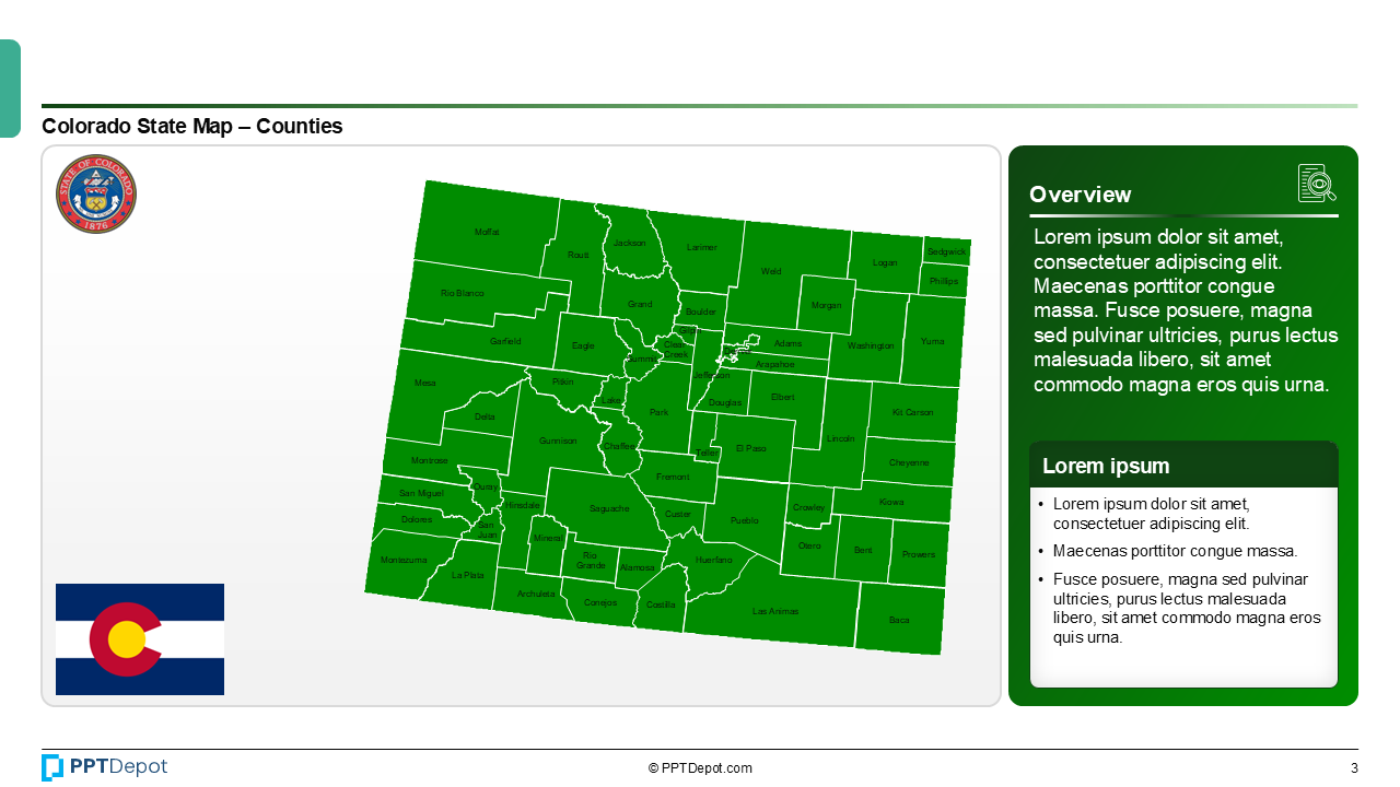 Map Series: Colorado PPT Map PPT Slide 4