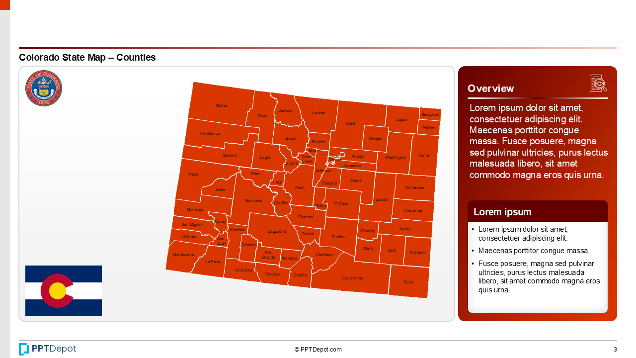 Map Series: Colorado PPT Map PPT Slide 4