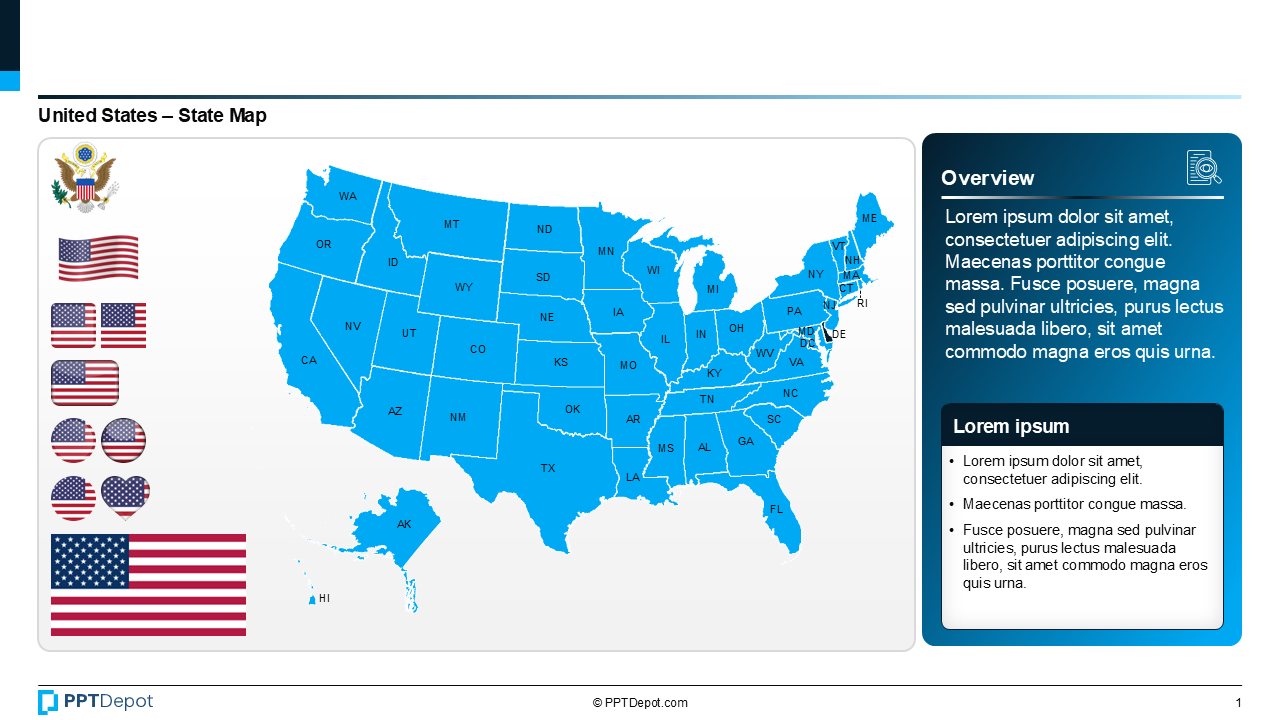 Map Series: Delaware PPT Map PPT Slide 2