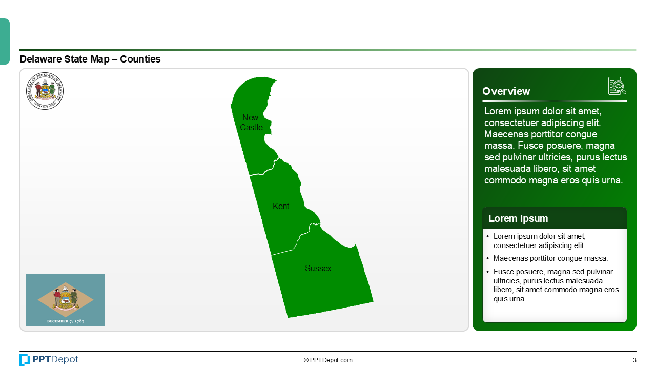 Map Series: Delaware PPT Map PPT Slide 4
