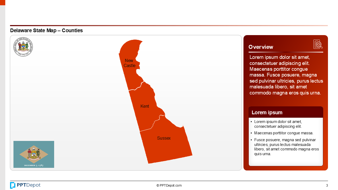 Map Series: Delaware PPT Map PPT Slide 4