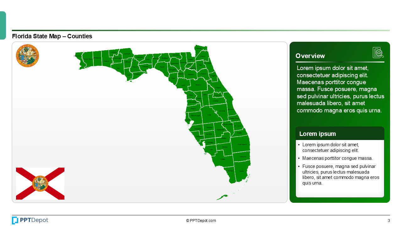 Map Series: Florida PPT Map PPT Slide 4