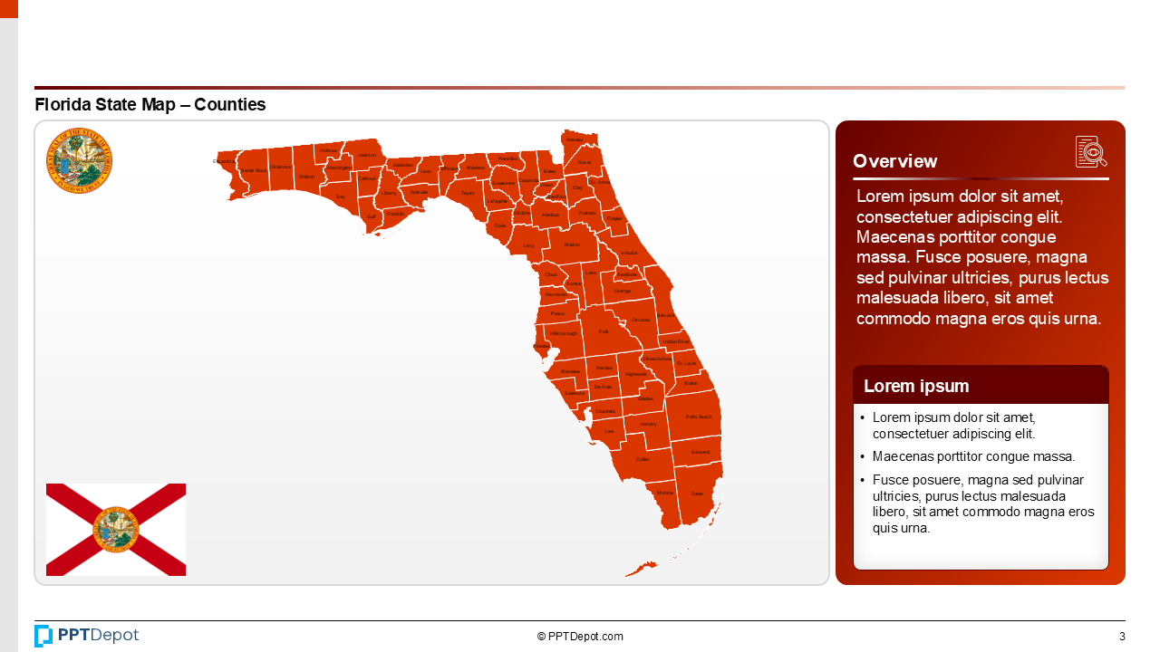 Map Series: Florida PPT Map PPT Slide 4