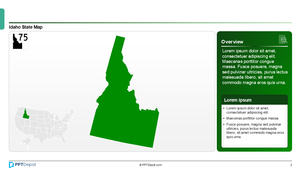 Map Series: Idaho PPT Map PPT Slide 3