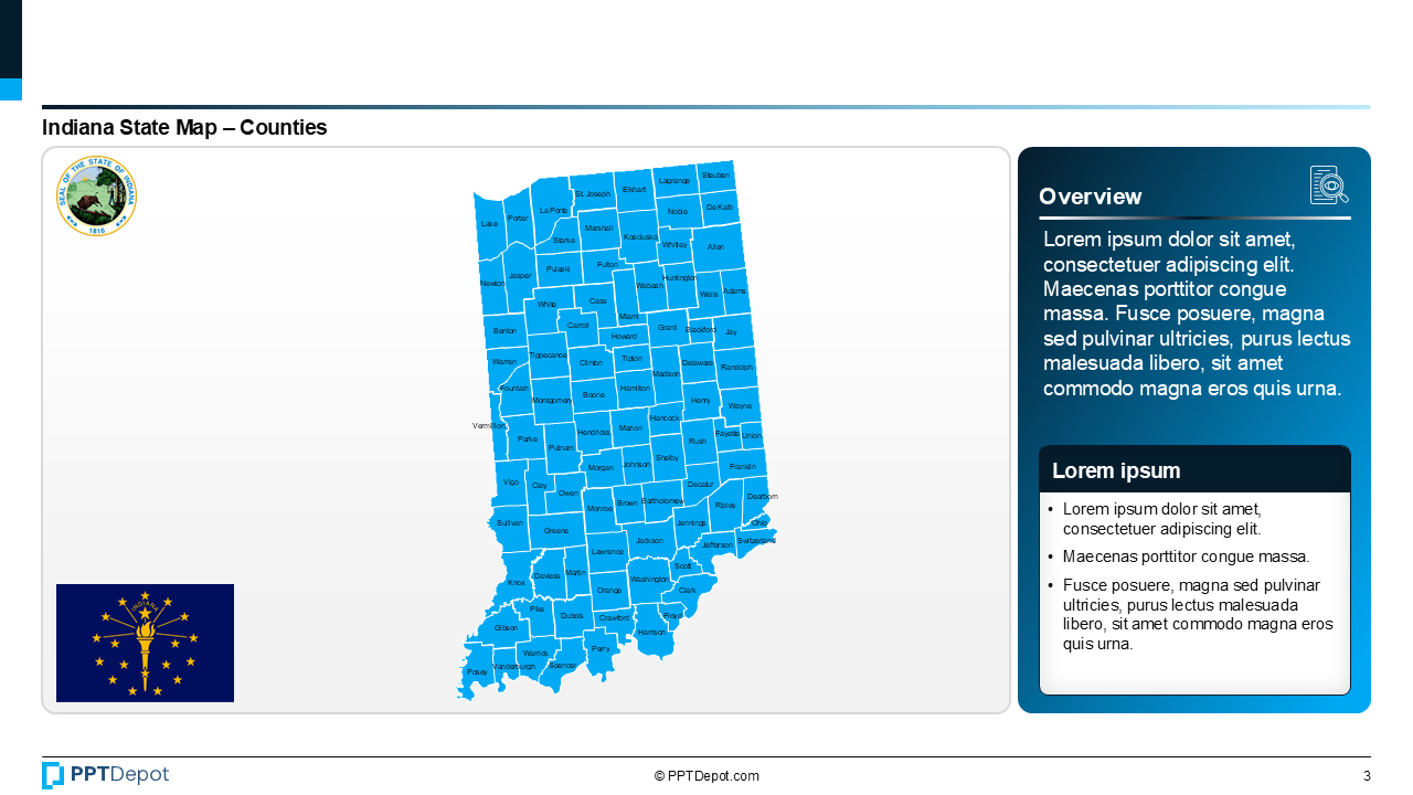 Map Series: Indiana PPT Map PPT Slide 4