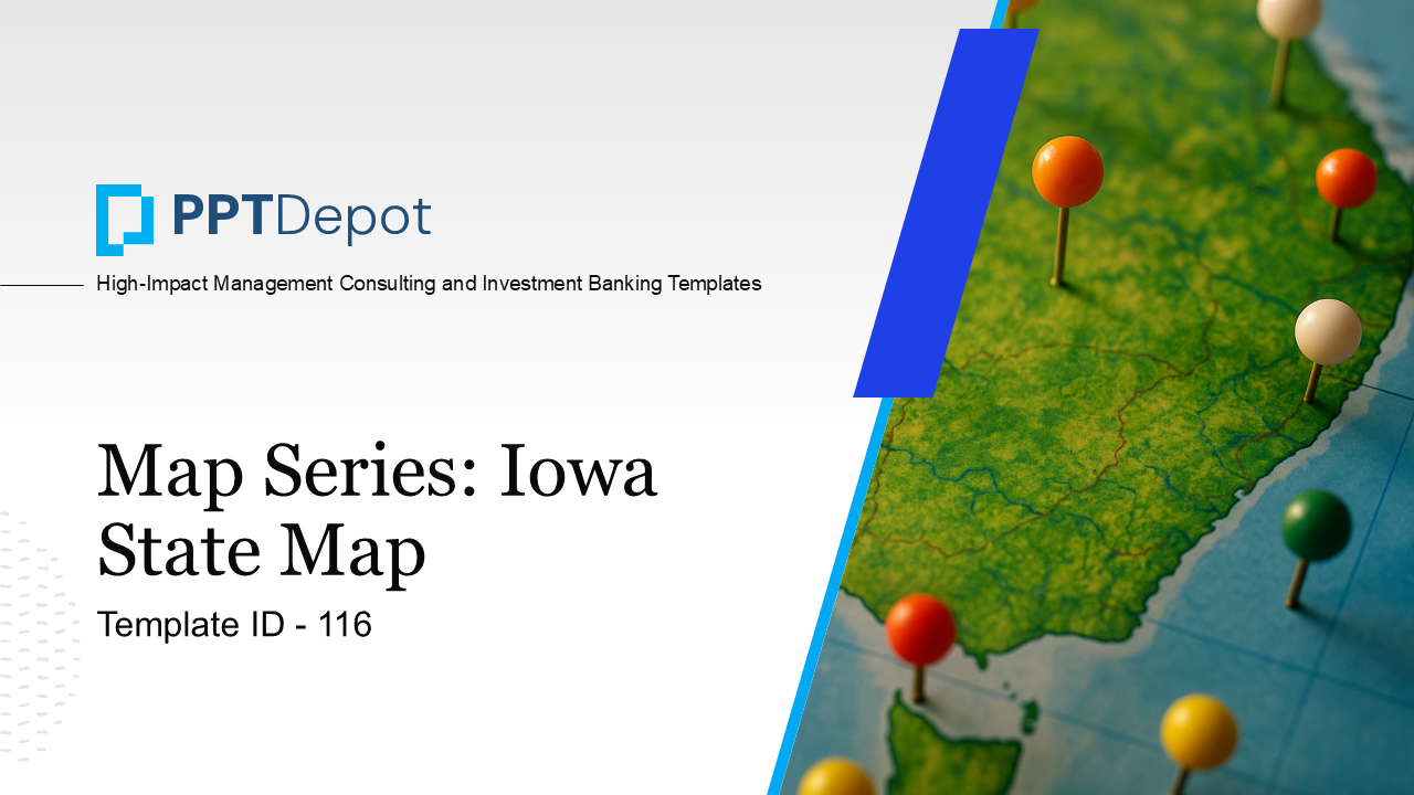 Map Series: Iowa PPT Map PPT Slide 1