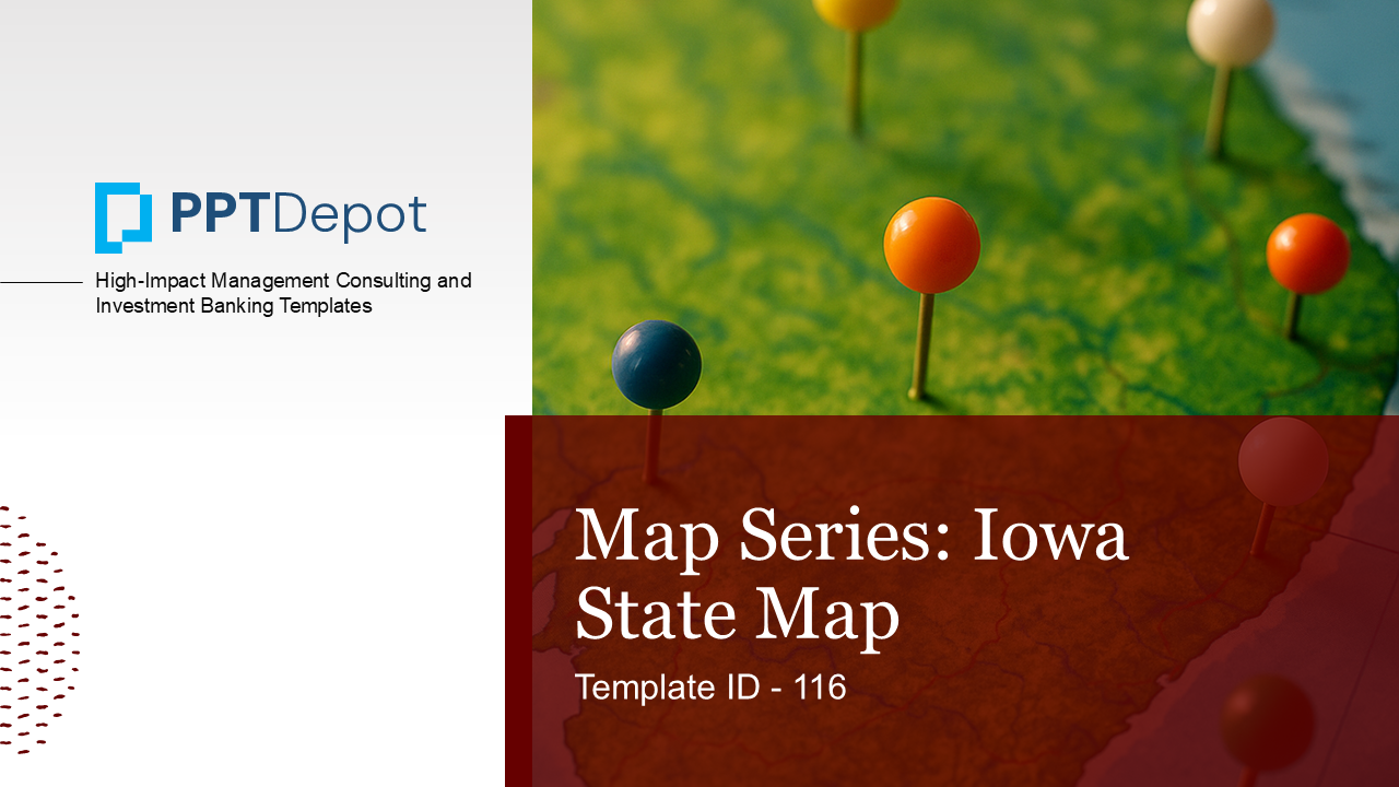 Map Series: Iowa PPT Map PPT Slide 1