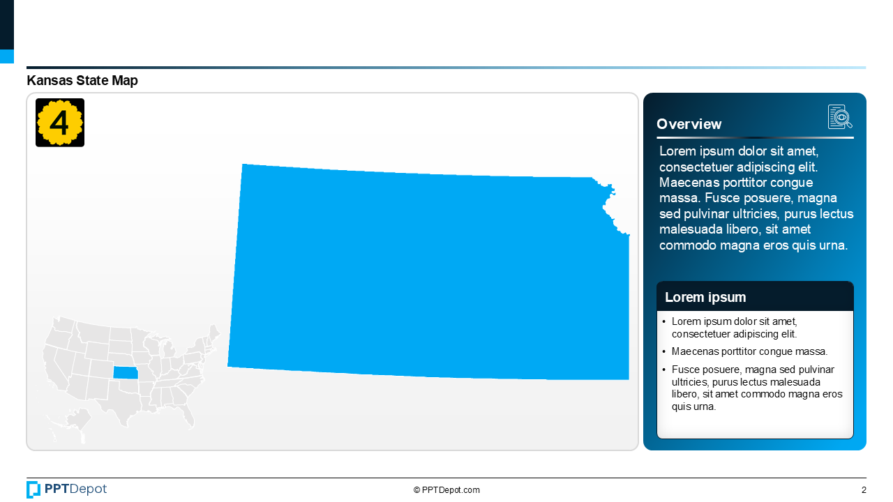 Map Series: Kansas PPT Map PPT Slide 3