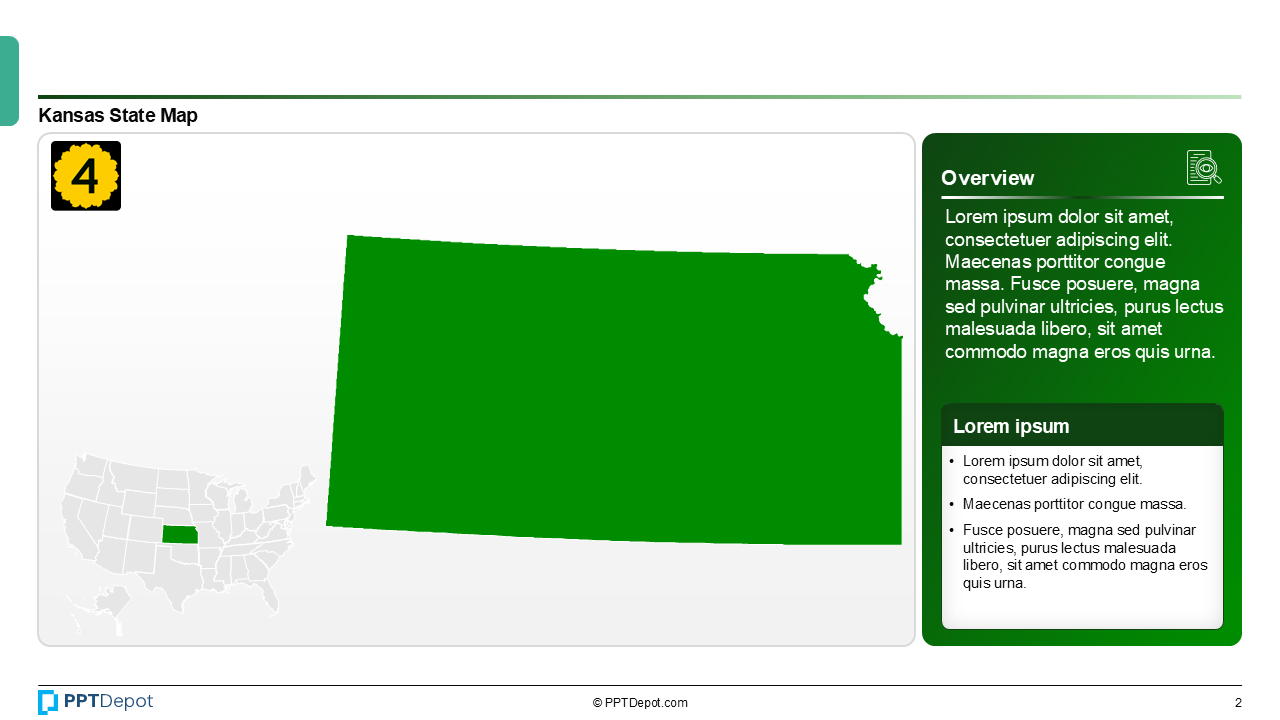 Map Series: Kansas PPT Map PPT Slide 3