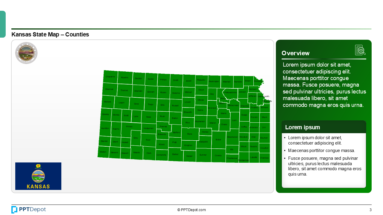 Map Series: Kansas PPT Map PPT Slide 4