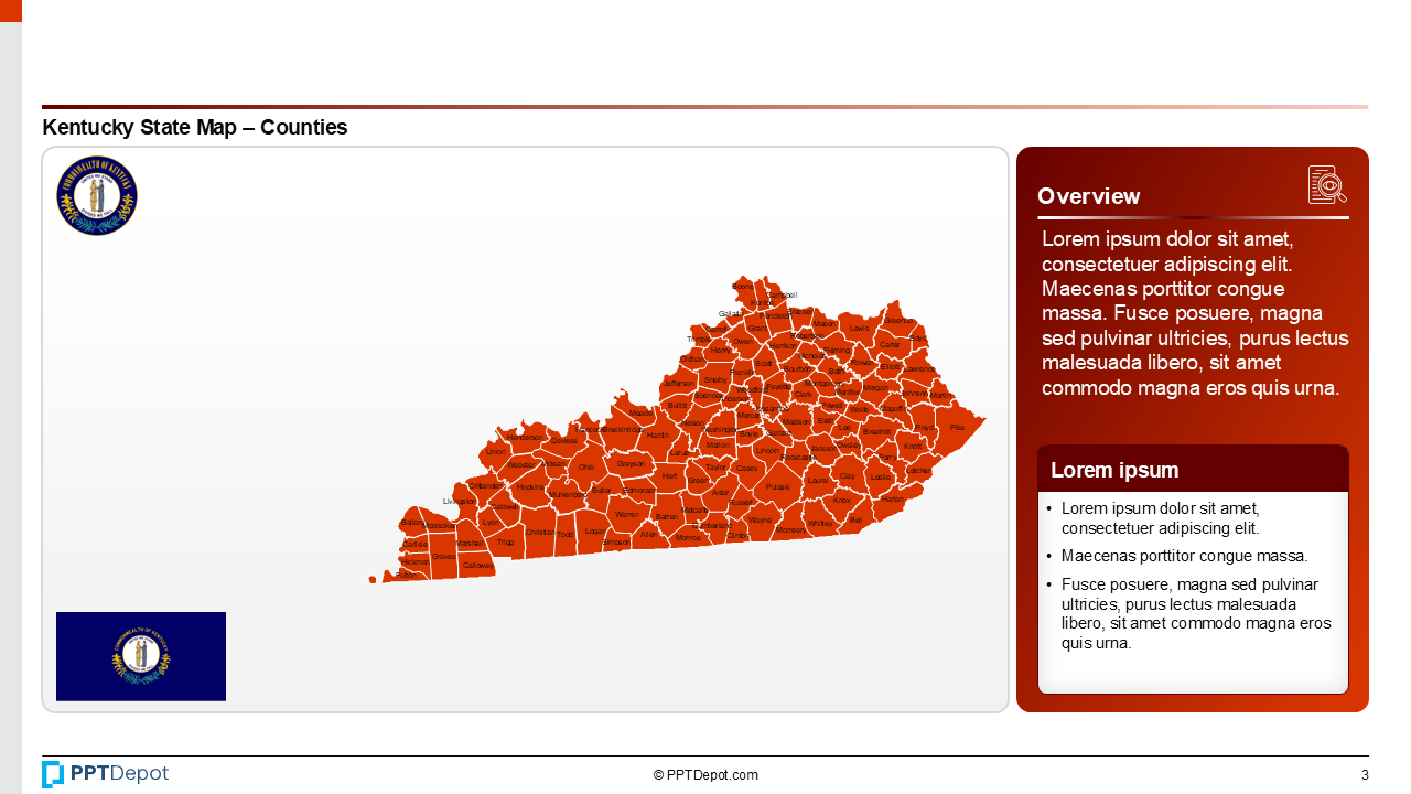 Map Series: Kentucky PPT Map PPT Slide 4