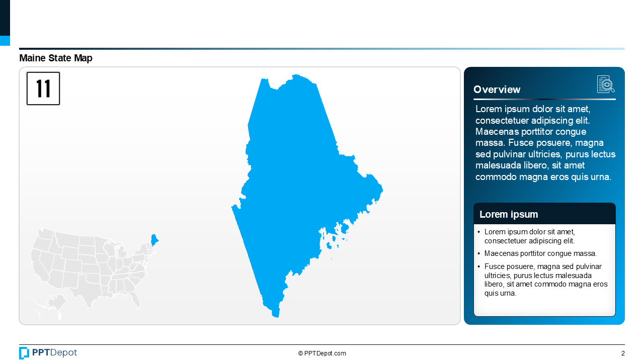 Map Series: Maine PPT Map PPT Slide 3