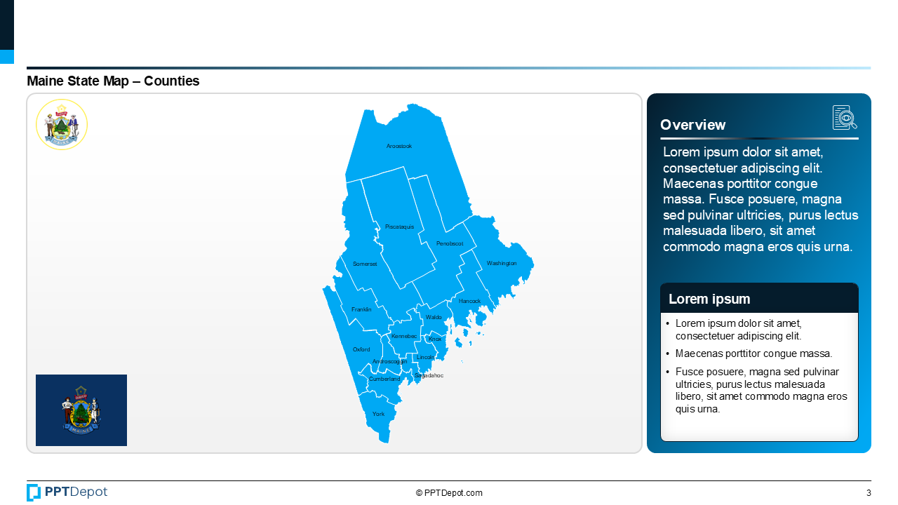 Map Series: Maine PPT Map PPT Slide 4
