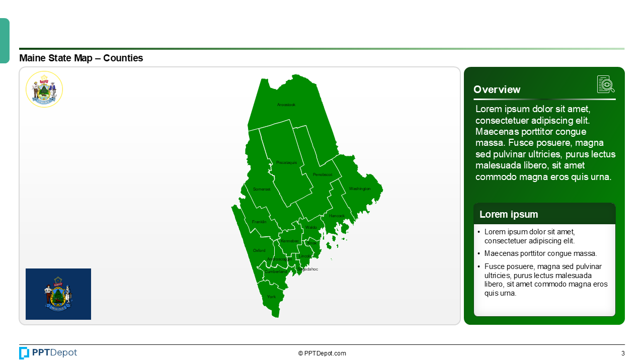 Map Series: Maine PPT Map PPT Slide 4