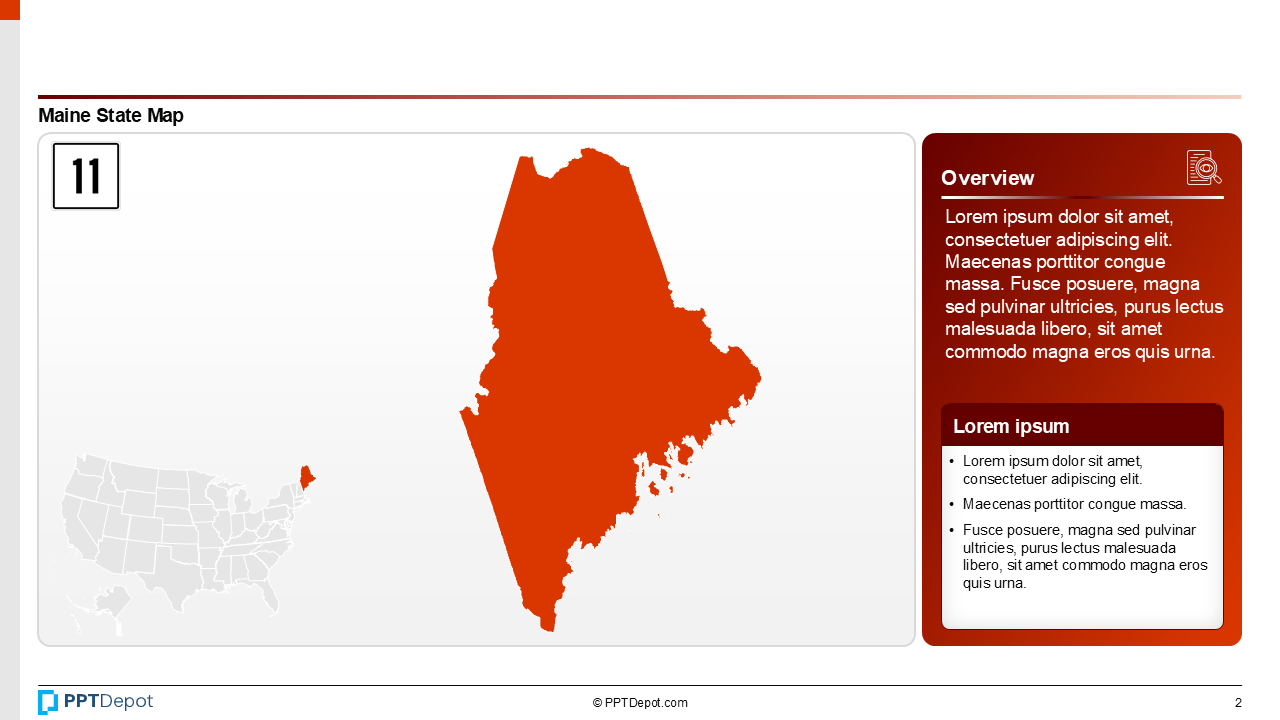 Map Series: Maine PPT Map PPT Slide 3