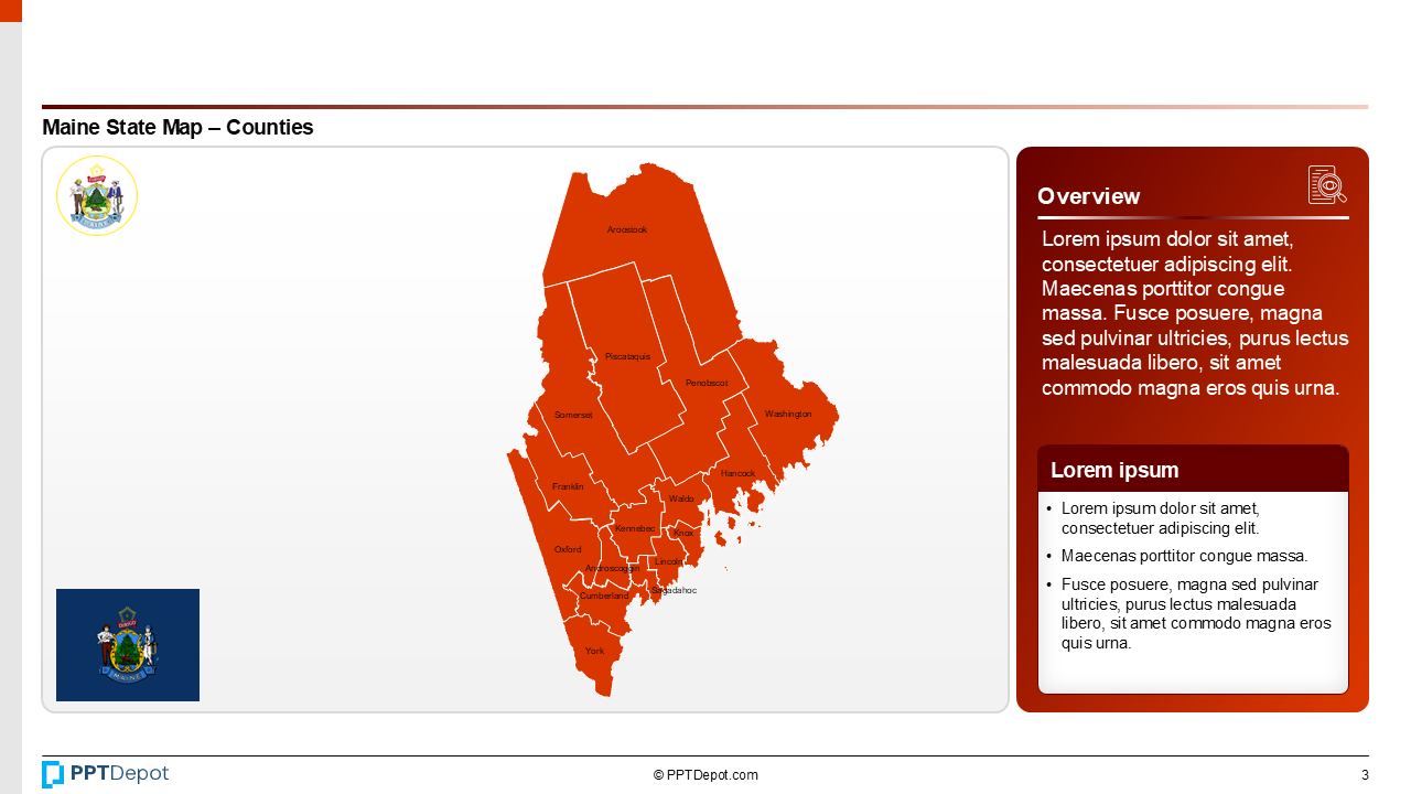 Map Series: Maine PPT Map PPT Slide 4