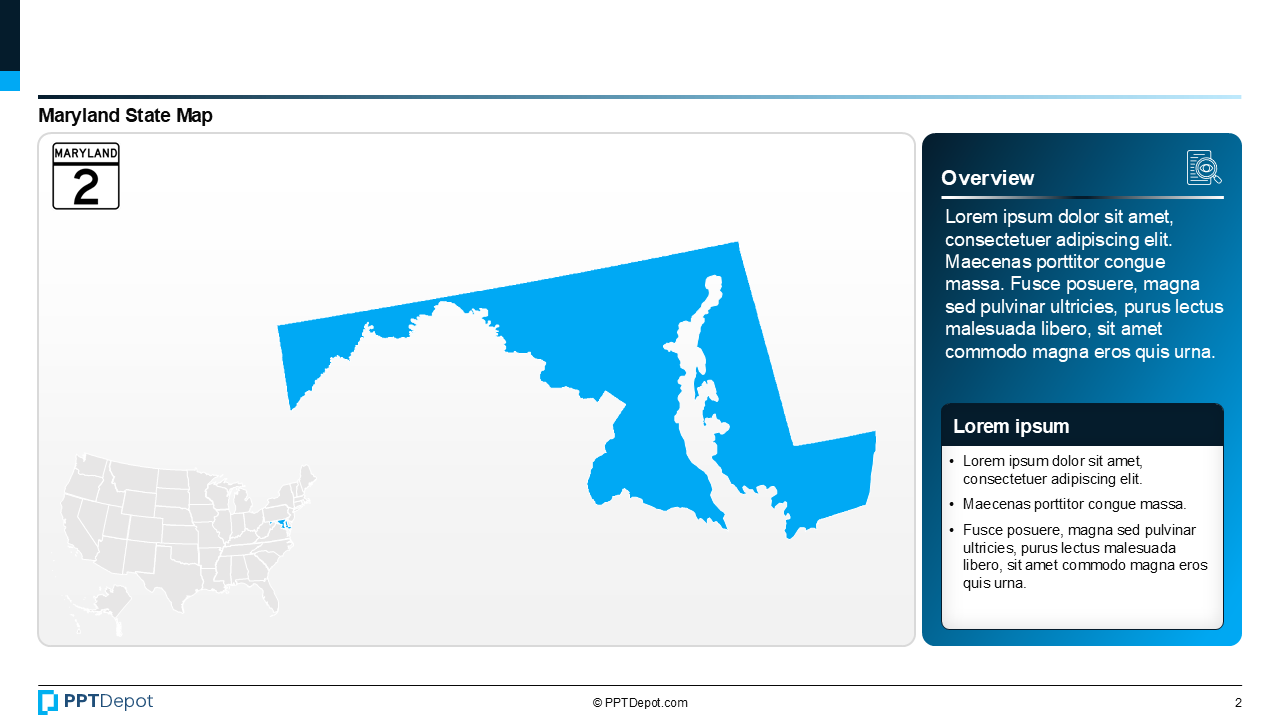Map Series: Maryland PPT Map PPT Slide 3