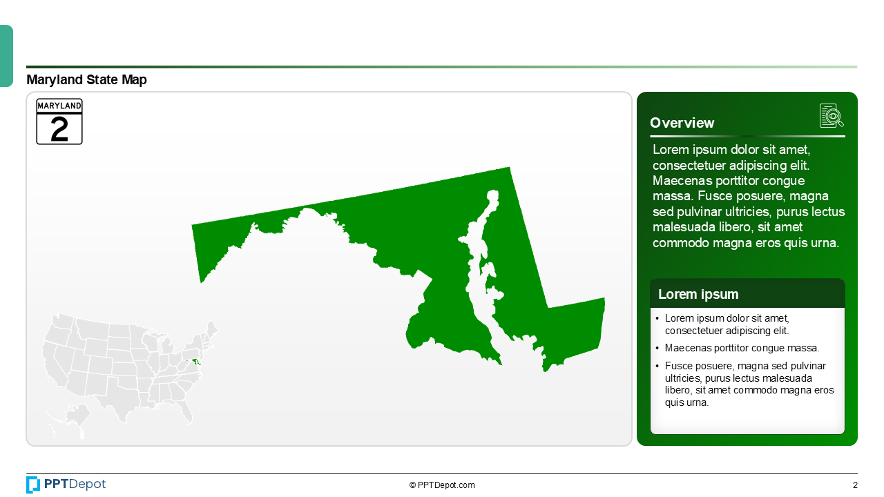Map Series: Maryland PPT Map PPT Slide 3