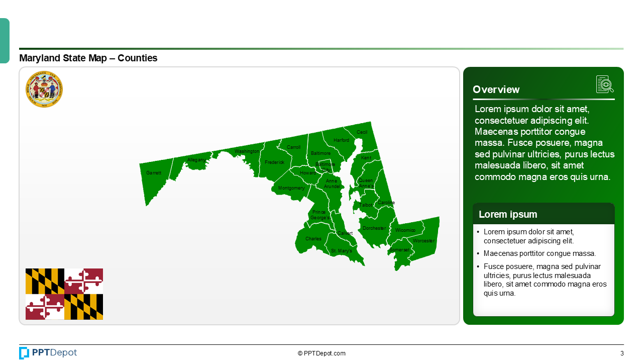 Map Series: Maryland PPT Map PPT Slide 4