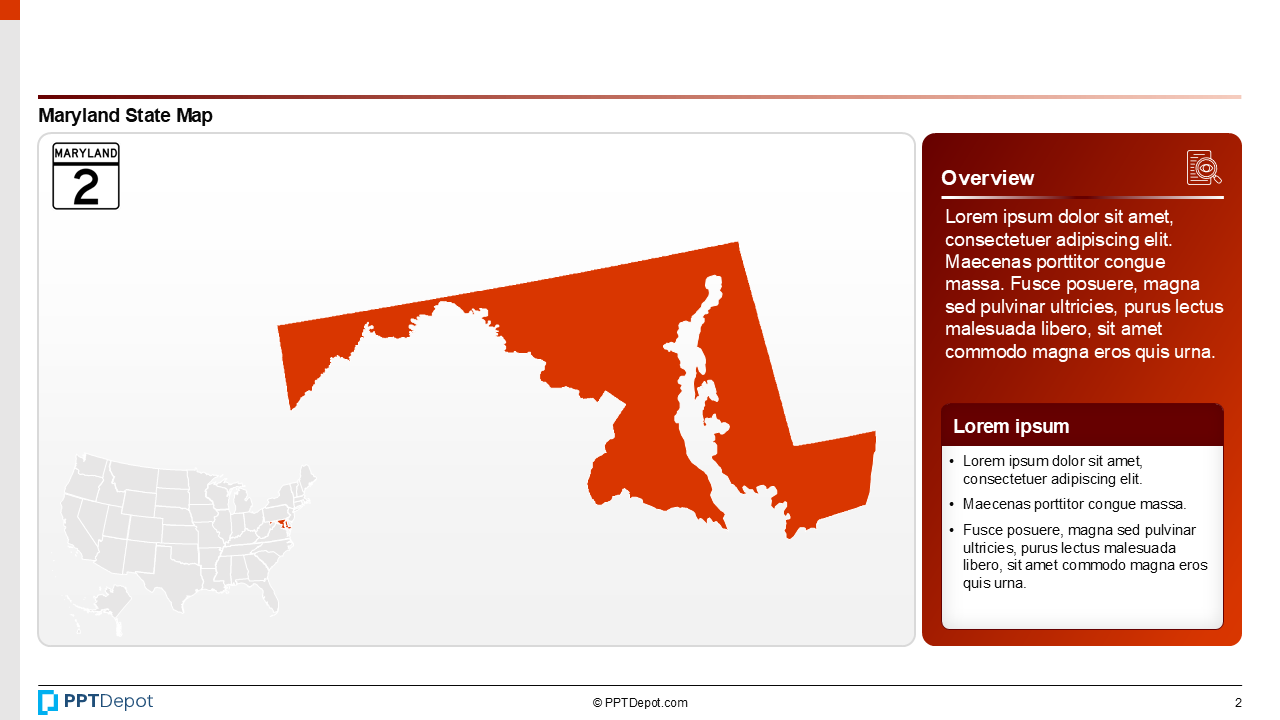 Map Series: Maryland PPT Map PPT Slide 3