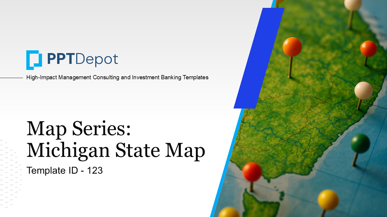 Map Series: Michigan PPT Map PPT Slide 1