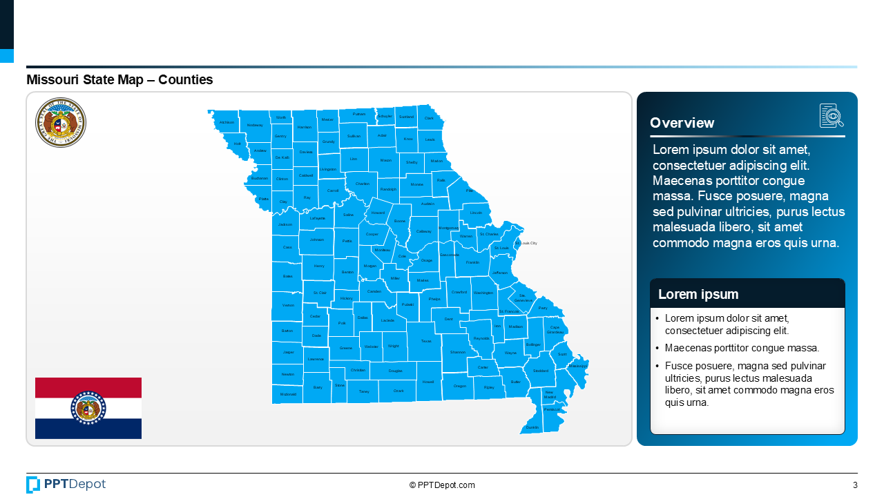 Map Series: Missouri PPT Map PPT Slide 4