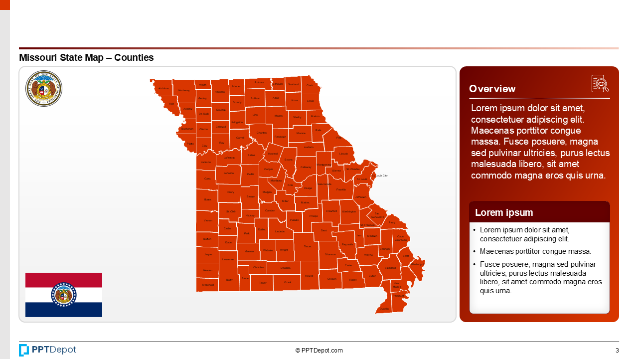 Map Series: Missouri PPT Map PPT Slide 4