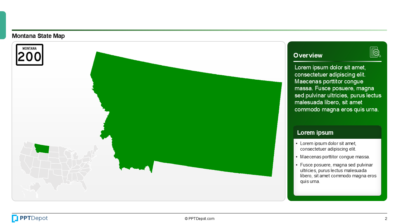 Map Series: Montana PPT Map PPT Slide 3