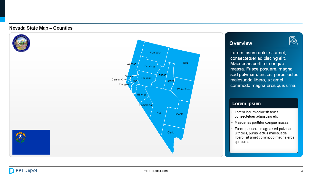 Map Series: Nevada PPT Map PPT Slide 4