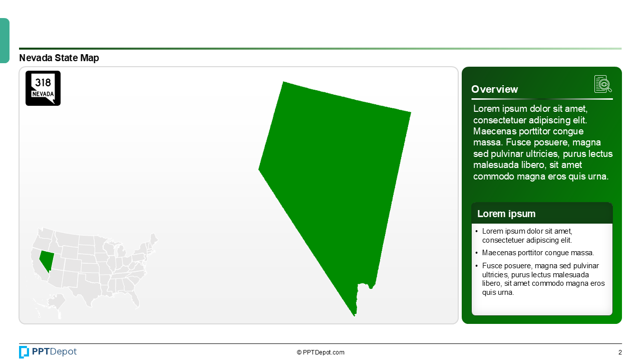 Map Series: Nevada PPT Map PPT Slide 3