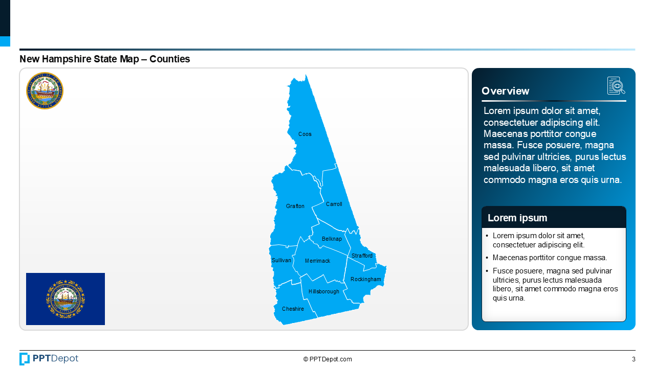 Map Series: New Hampshire PPT Map PPT Slide 4
