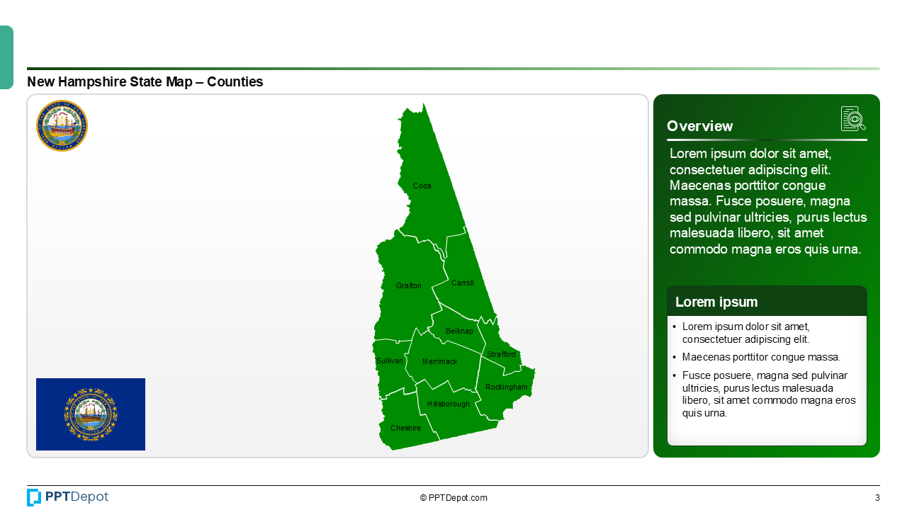Map Series: New Hampshire PPT Map PPT Slide 4