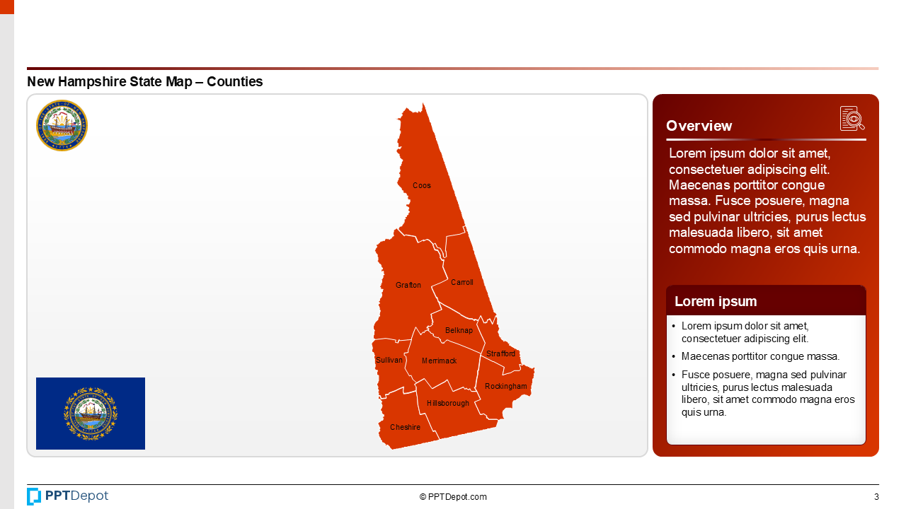 Map Series: New Hampshire PPT Map PPT Slide 4