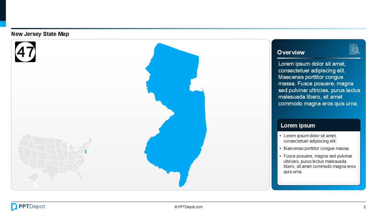 Map Series: New Jersey PPT Map PPT Slide 3